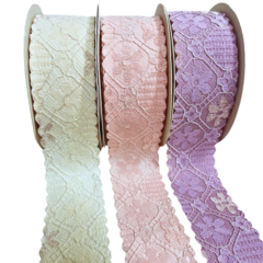 FITA TRABALHADA PRINCESS FABY LAÇOS E MIMOS 38MM - 1 METRO - comprar online