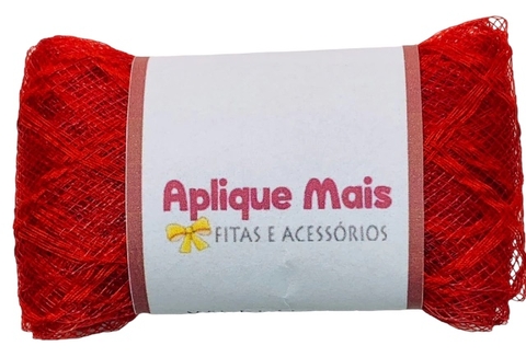 FITA CRINOL TRABALHADA VERMELHA 38MM - 2 METRO DE CADA
