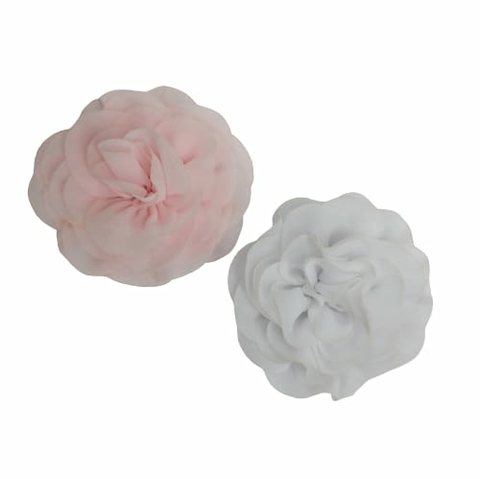 APLIQUE FLOR TECIDO CHIFON (6,5 CM) - 1 UNIDADE