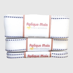 KIT FITA PESPONTADA YAMA WHITE BLUE (38MM/22MM/9MM) - COR 0291 - 1 METRO - comprar online
