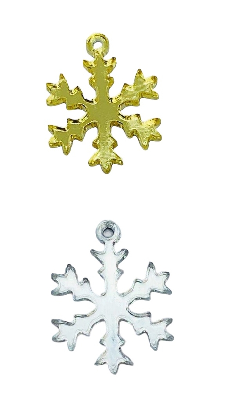 APLIQUE ACRÍLICO PINGENTE FLOCO DE NEVE ELSA (2 CM) - UNIDADE