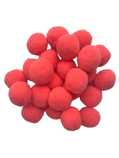APLIQUE POMPOM COR MELANCIA (2,0 CM) - 10 UNIDADES