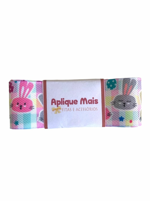 FITA JEANS ESTAMPADA COELHINHO - SINIMBU (38MM) - 1 METRO