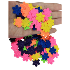 FLORZINHAS DE TECIDO NEON (6 CORES) - 20 UNIDADES DE CADA - comprar online