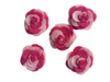 FLOR ROSA DE TECIDO PINK E ROSA - 5 UNIDADES