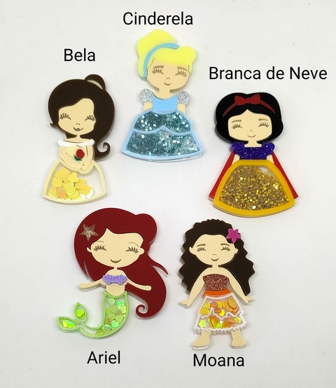 APLIQUE PRINCESAS DISNEY 2 EM ACRÍLICO - 1 UNIDADE
