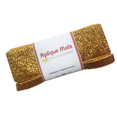 FITA LUREX ESPONJADA DOURADO ESCURO - COR 27 - 02 METROS