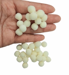APLIQUE POMPOM CREME (1.0CM) - 5 GRAMAS - comprar online