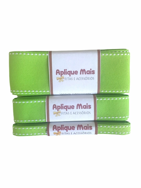 KIT FITA PESPONTADA YAMA APPLE GREEN (38MM/22MM/9MM) - COR 550W - 2 METROS