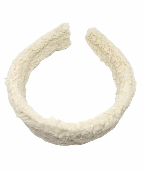 TIARA ENCAPADA DE LÃ CREME (30 MM) - 1 UNIDADE