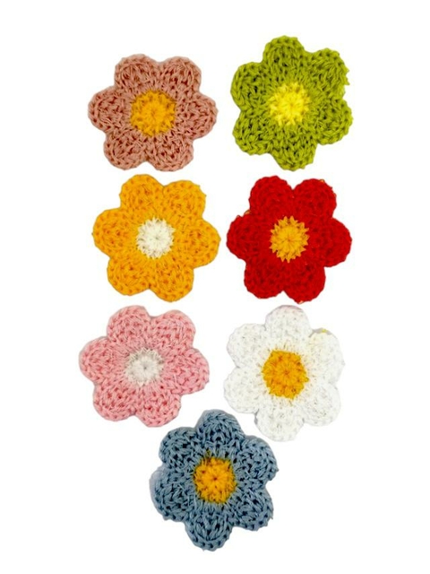 APLIQUE FLOR CROCHÊ - 1 UNIDADE