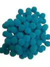 APLIQUE POMPOM VERDE ESMERALDA (1.0 CM) - 5 GRAMAS