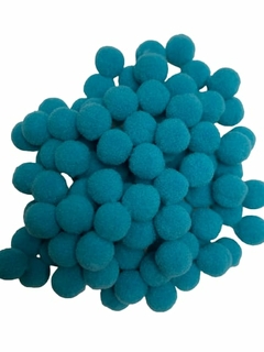 APLIQUE POMPOM VERDE ESMERALDA (1.0 CM) - 5 GRAMAS