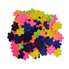 FLORZINHAS DE TECIDO NEON (6 CORES) - 20 UNIDADES DE CADA na internet