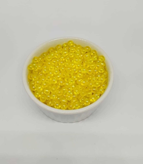 MIÇANGA BOLINHA TRANSLÚCIDA AMARELO (6 MM) - 50 GRAMAS