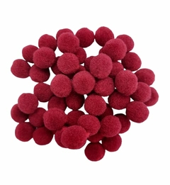 APLIQUE POMPOM VINHO (1.0 CM) - 5 GRAMAS