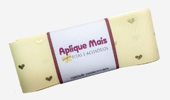 FITA CORAÇÃO DOURADO - 38MM - 2 METROS na internet