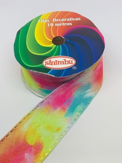 FITA TIE DYE 38MM COLOR - 10 METROS