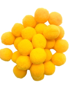 APLIQUE POMPOM LARANJA (2.0 CM) - 10 UNIDADES
