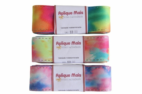 KIT FITA TIE DYE - 3 CORES - 38MM - 2METROS DE CADA