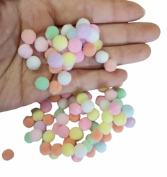 APLIQUE POMPOM MINI MULTICOR CLARO (8MM) - 5 GRAMAS - comprar online