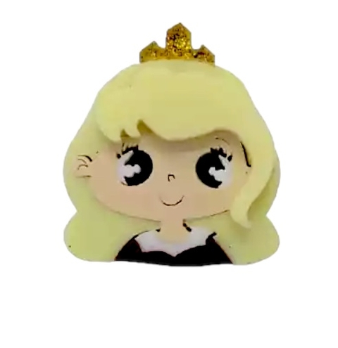 APLIQUE PRINCESA AURORA ACRÍLICO (3CM) - 1 UNIDADE