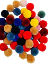 APLIQUE POMPOM AVELUDADO COLORIDO (2.0 CM) - 20 UNIDADES