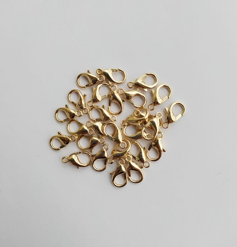 FECHO LAGOSTA DOURADO (12MM) - 20 UNIDADES