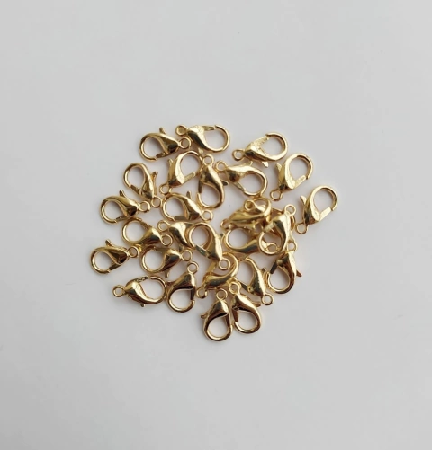 FECHO LAGOSTA DOURADO (12MM) - 20 UNIDADES