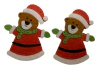 APLIQUE URSO PAPAI NOEL EM EVA - 2 UNIDADES