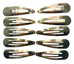 PRESILHA TIC TAC DOURADA (4,8 CM) - 10 UNIDADES
