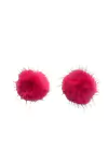 APLIQUE MEIO POMPOM PELÚCIA PINK (2,5 CM) - 02 UNIDADES