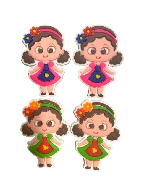 APLIQUE MENINA CAIPIRINHA ROSINHA EMBORRACHADO - 2 UNIDADES