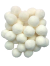 APLIQUE POMPOM CREME (2,0 CM) - 10 UNIDADES