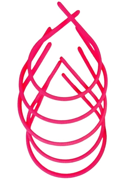 TIARA ENCAPADA MALHA PINK NEON - 5 UNIDADES