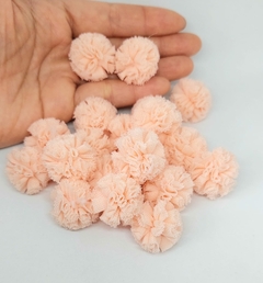 APLIQUE POMPOM MALHA TELINHA SALMÃO CANDY (2,5CM) - 5 UNIDADES - comprar online