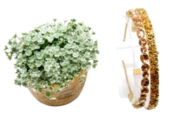 KIT TIARAS DOURADA PARA MONTAGEM - PEDRARIA E MANTA