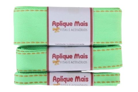 KIT FITA JEANS VERDE NEON 10MM/22MM/38MM - 2 METROS DE CADA