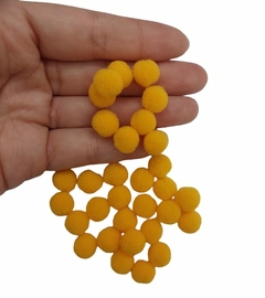 APLIQUE POMPOM AMARELO ESCURO (1.0 CM) - 5 GRAMAS - comprar online