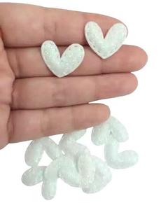 APLIQUE CORAÇÃO GLITTER - 10 UNIDADES - comprar online