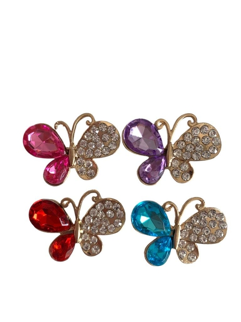 APLIQUE BORBOLETA COM STRASS - 1 UNIDADE