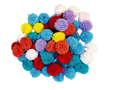 APLIQUE POMPOM MALHA COLORIDO FORTE 603 (1,5CM) - 20 UNIDADES