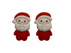 APLIQUE PAPAI NOEL EM RESINA - 2 UNIDADES