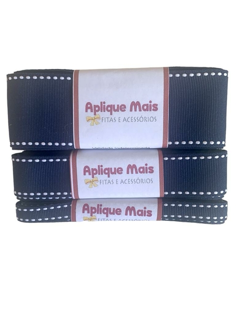 KIT FITA PESPONTADA YAMA NAVY (38MM/22MM/9MM) - COR 370W - 2 METROS