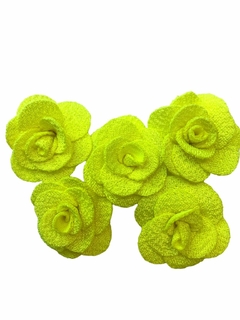 APLIQUE FLOR DE TECIDO - 5 UNIDADES