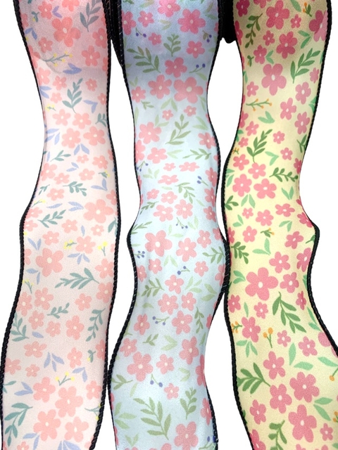 FITA CHIFFON FLORAL 38MM - 1 METRO