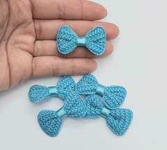APLIQUE LACINHO CROCHÊ AZUL ESCURO -5 UNIDADES - comprar online