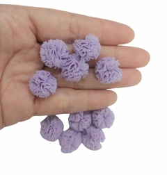 APLIQUE POMPOM MALHA TELINHA LILÁS (1,5CM) - 10 UNID - comprar online