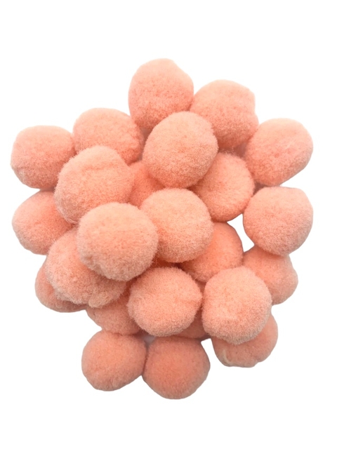 APLIQUE POMPOM SALMON (2,0 CM) - 10 UNIDADES