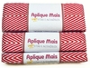 KIT FITA PESPONTADA CHEVRON VERMELHA 10MM/22MM/38MM - 2 METROS CADA